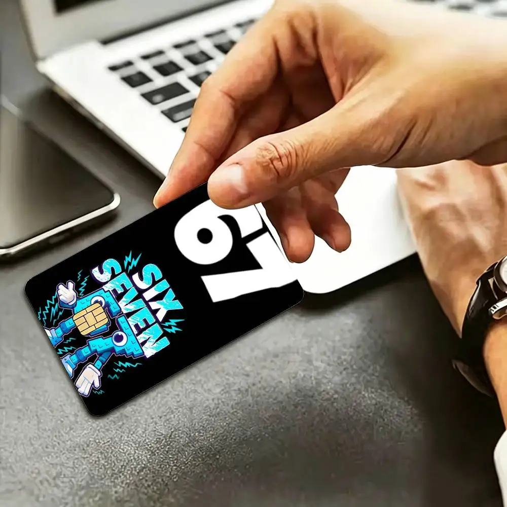 Fashion S-SIX S-SEVEN 67 HD Waterproof Credit Card Stickers Silicone Decals For Chip Game Cards Gift