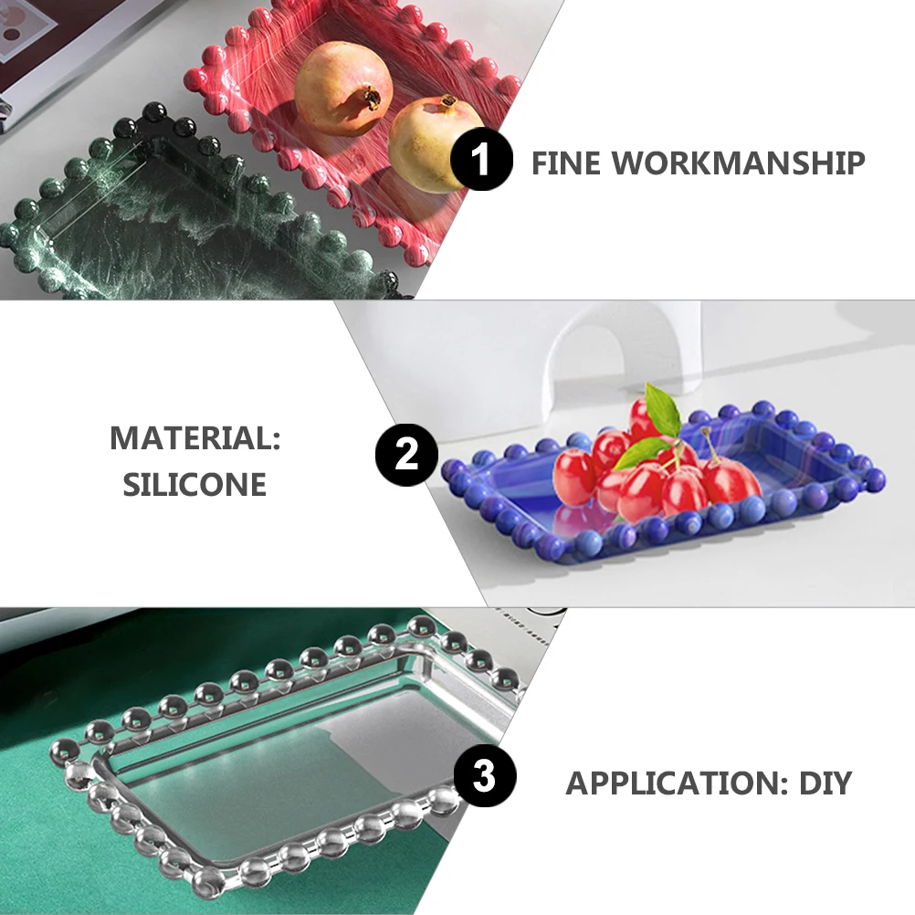 

Dropping Silicone Clean White Storage Plate Making Storage Plate Making Silicone Mold Diy Mold Tool High Quality