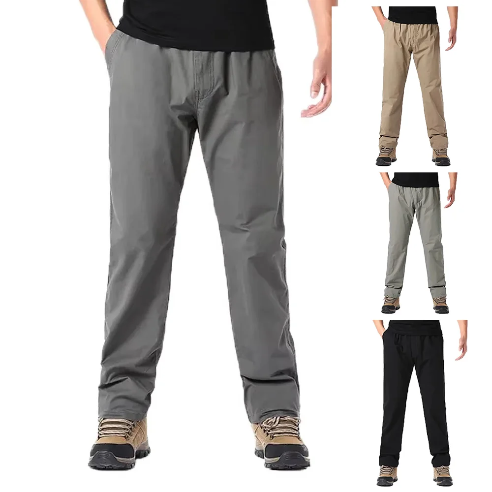 

New Fashion Men's Casual Trousers Versatile Street Style Cotton Men's Elastic Waist Jogging Trousers Men's Bottoms