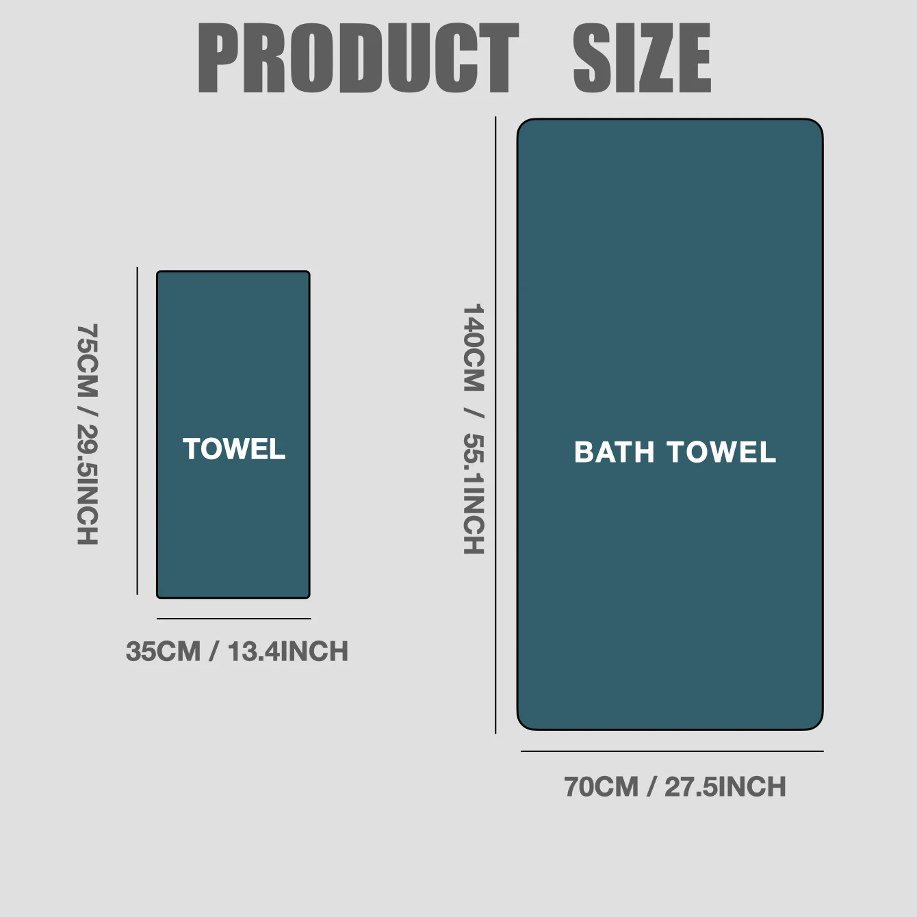 Coral Fleece 2 Pcs Towel Set, 70x140cm Bath Towel & 35x75cm Hand Towel, Soft Absorbent Quick Dry Bathroom Essentials