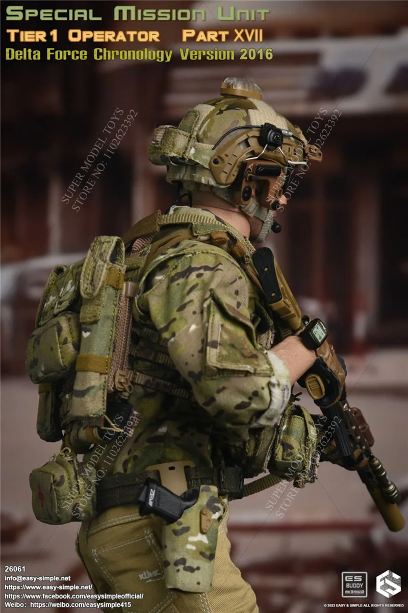 Figura de ação Soldado Masculino Forças Especiais, Fácil e Simples, 12 ", ES 26061, CAG Delta, Modelo Conjunto Completo, Presentes de Coleção, Escala 1:6