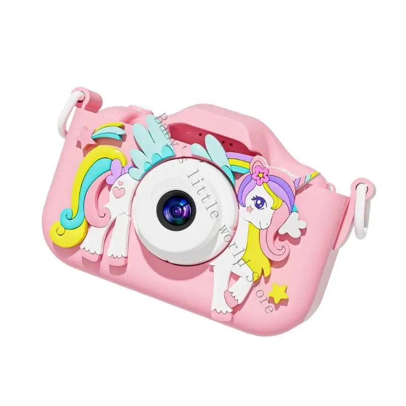 كاميرا متينة للأطفال بعدسة مزدوجة وذاكرة 32 جيجا بايت لعبة تعليمية هدية للأعمار B2EB