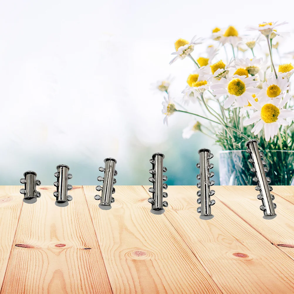 

10Pcs Pearl Multi Strand Magnetic Slide Tube Lock Clasp Connectors Jewelry Making Findings for Necklace Bracelet