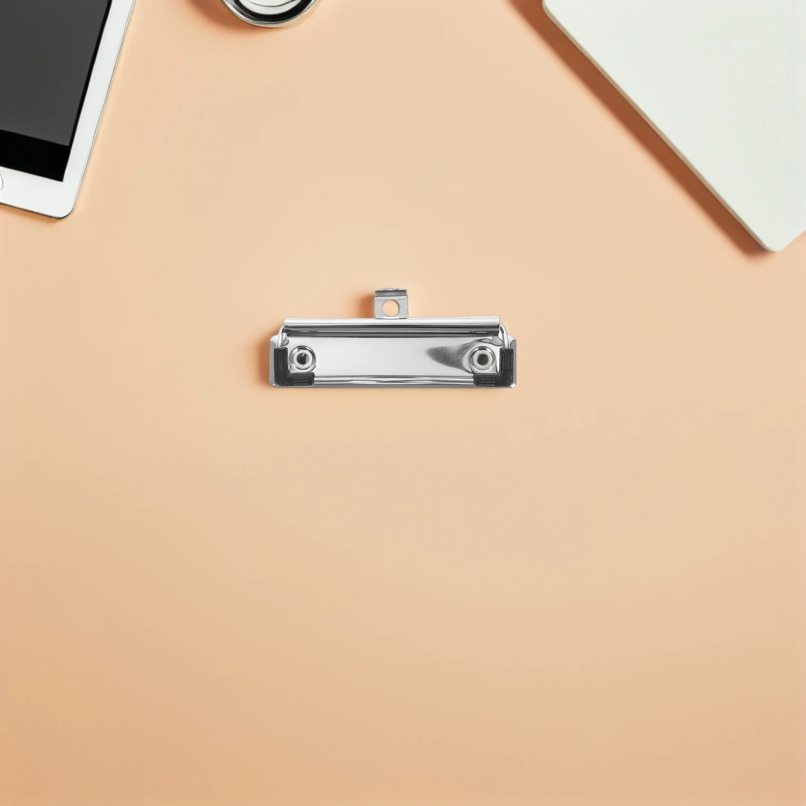 

10pcs Metal Clipboard Clips Mountable With Rubber Feet For Office School Stationery File Board Clamps Index Clips Document