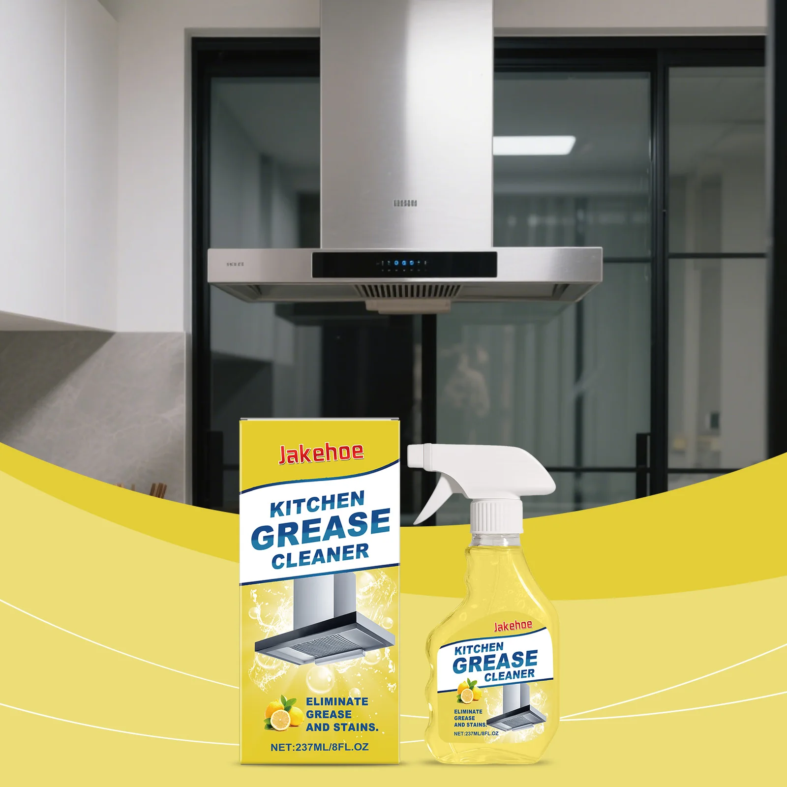 

Powerful Degreaser Spray for Kitchen - Cuts Through Grease & Grime on Stove, Range Hood, No Scrubbing, Fast Acting Cleaner