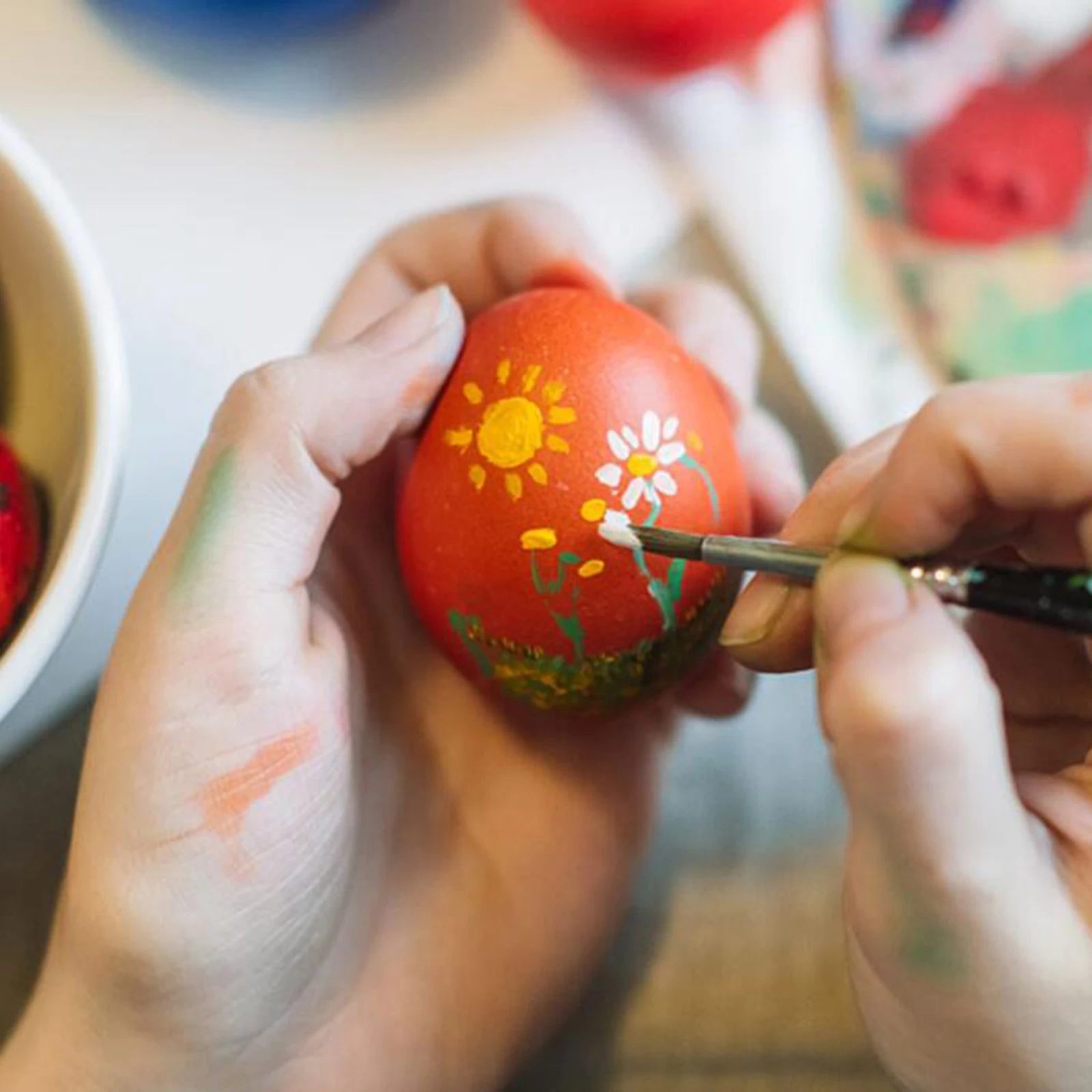 10 Pieces Wooden Blank Eggs Painted Exercise Kids Gifts DIY Crafts Fake Eggs