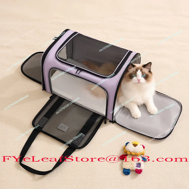 Portable Pet Bag Foldable Portable Cat Bag Large Capacity Pet Breathable Dog Bag