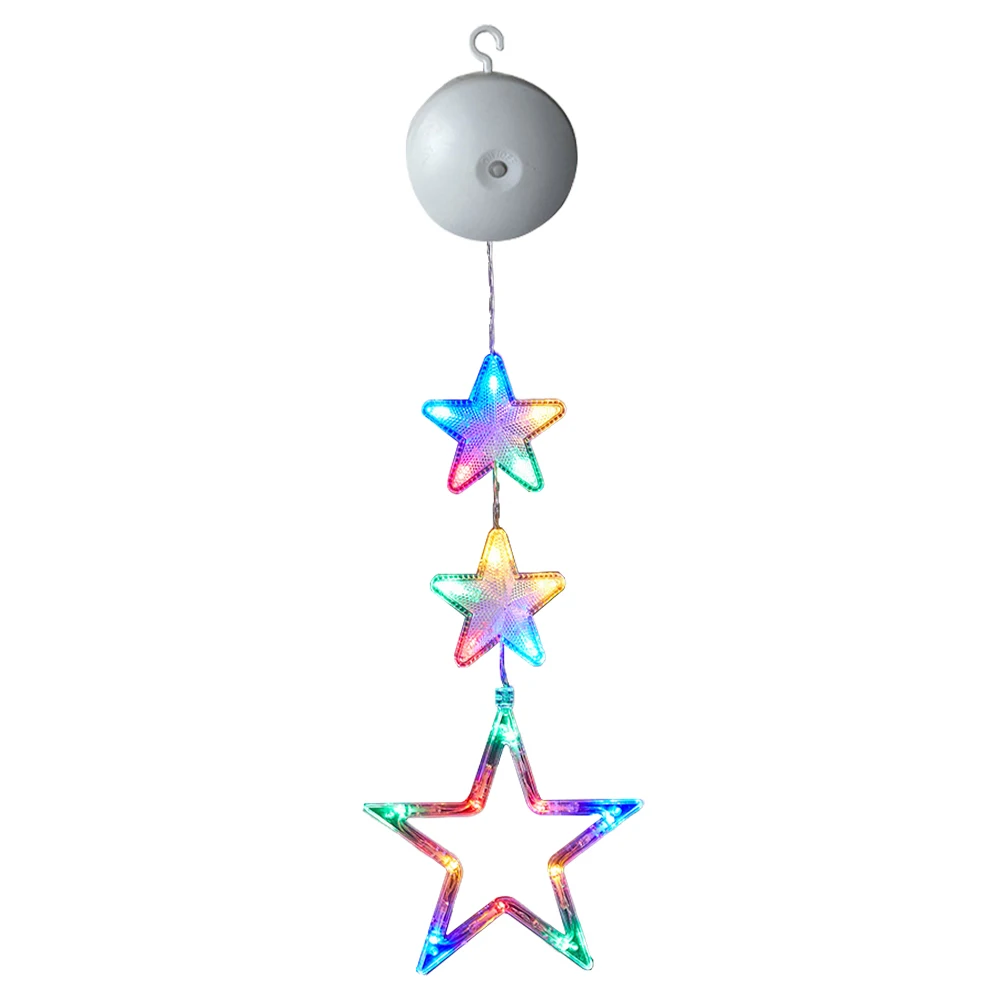 1/3 pièces lampe à ventouse LED de noël multicolore éclairer suspendu décoration de noël à piles pour décor de cheminée d'arbre de noël