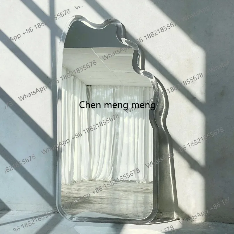 

Nordic light luxury special-shaped full-body mirror clothing store fitting mirror acrylic hemming home full-length mirror