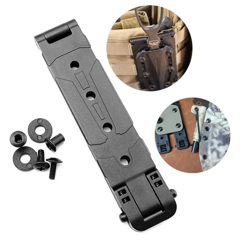 1Pairs Molle Clip Kydex Waist Clip Knife Scabbard MOLLE-LOK Sheath Magazine Pouch Holster Clip Attach Back Clamp Hunting Gear