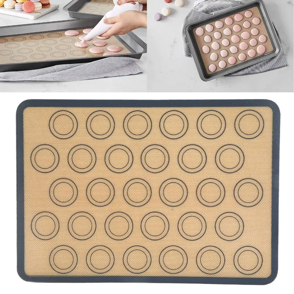 New Food Grade Silicone Silicone Baking Mat Fiberglass Heat Resistant Macaron Baking Mat Non Stick Oven Liner Pizza Bread Baking