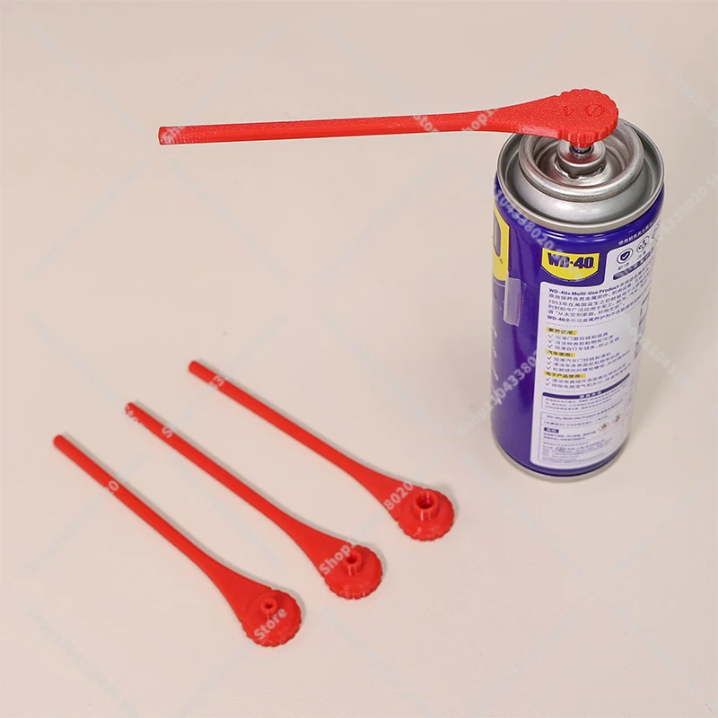 Spray Can Extension Nozzle - 4 Sizes (2-5mm) , Yellow/Red Plastic Adapter for Liquid Spray Cans, Long Reach Tools