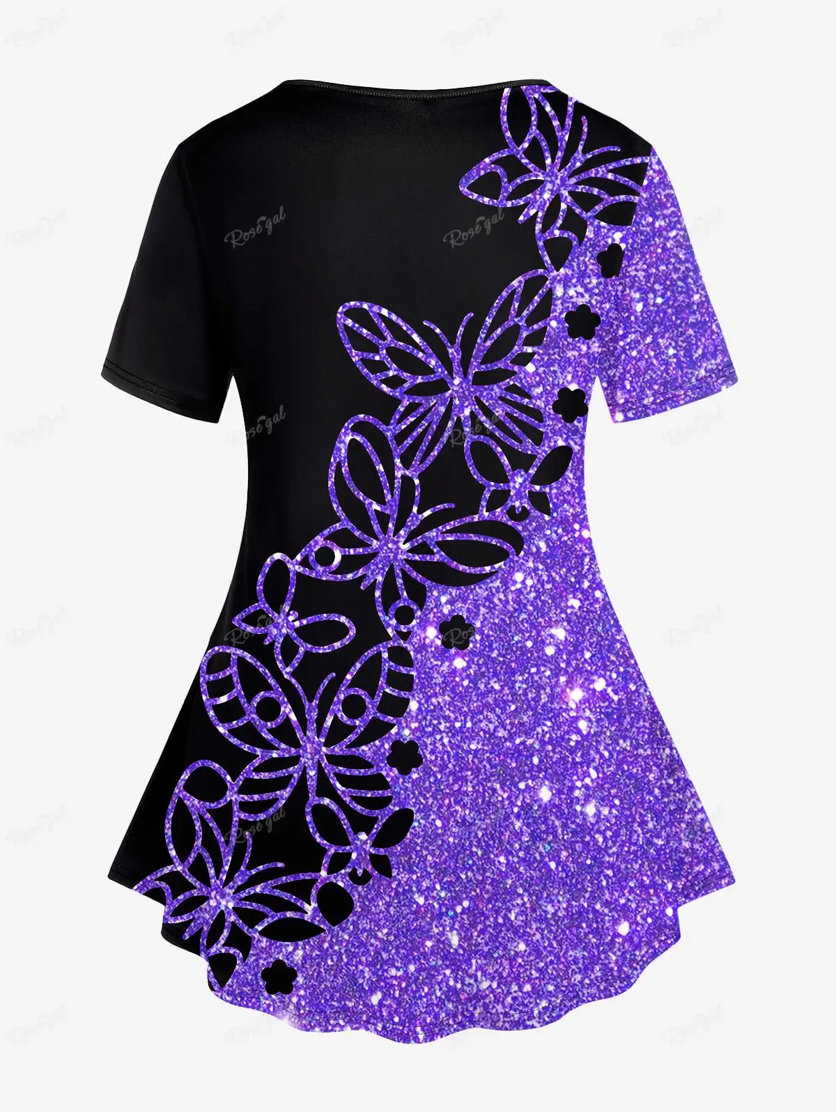 Plus Size Colorblock Butterfly Print T-shirt Or Capri Leggings Women Spring Summer Top And Pant Feel Free To Match XS-6X