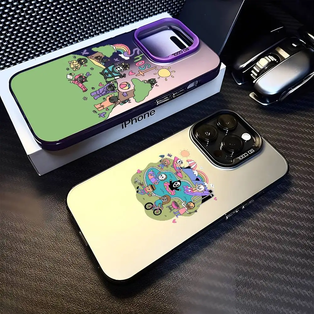 

Scare band Phone Case For iPhone 16,15,14,13,12,11,Mini,Pro,MAX Black Matte Shockproof Cover