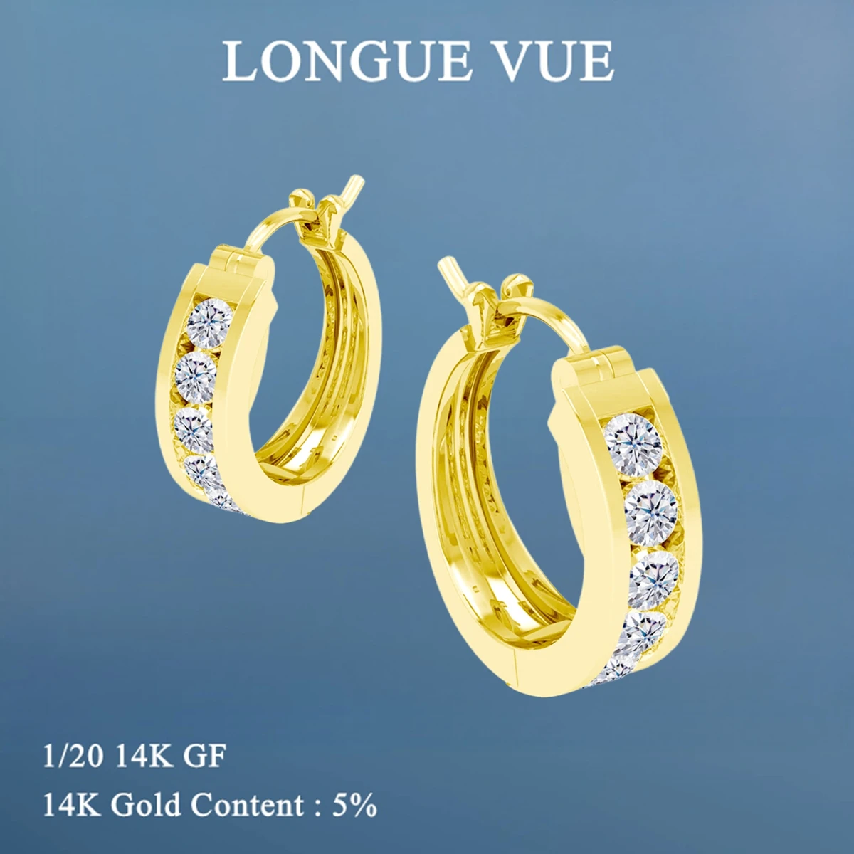 

Circle Hoop Huggie Earrings For Women D Color Sparkling Moissanite Earrings 14K Gold Filled Women Fine Jewelry