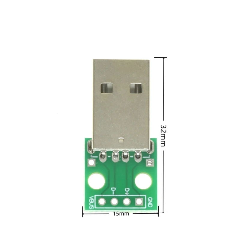 1-100 قطعة محول USB من النوع A ذكر إلى DIP - لوحة القطع ذات 4 دبابيس ملحومة مسبقًا 2.54 مم #4