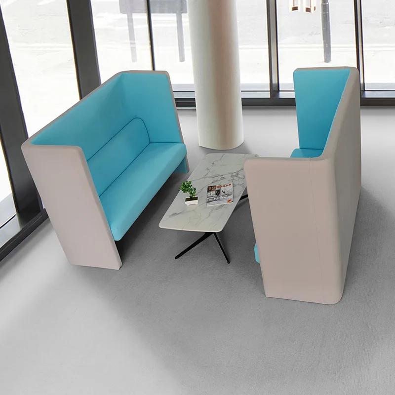 

Современный модульный офисный диван с высокой спинкой из искусственной кожи, с наполнителем из высокоплотного поролона, на деревянном каркасе, для гостиной