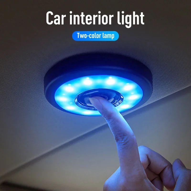 Car Interior Ambient Light Ceiling Lamp Car Reading Light Rechargeable LED Auto Styling Night Light for Automobiles Family Party