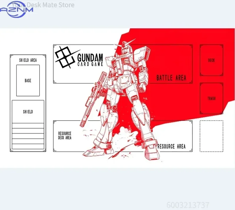 Anime Sci-Fi Robot Portrait Large Gaming Desk Mat, Mecha Art Non-Slip Rubber Base Stitched Edge Mouse Pad for Office & Game