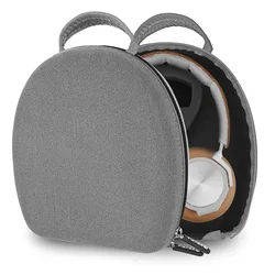 Geekria Headphone Case for B&O BeoPlay HX H95 H9 H9i H8 Headphones, Replacement Hard Shell Travel Carrying Bag (Microfiber Grey)