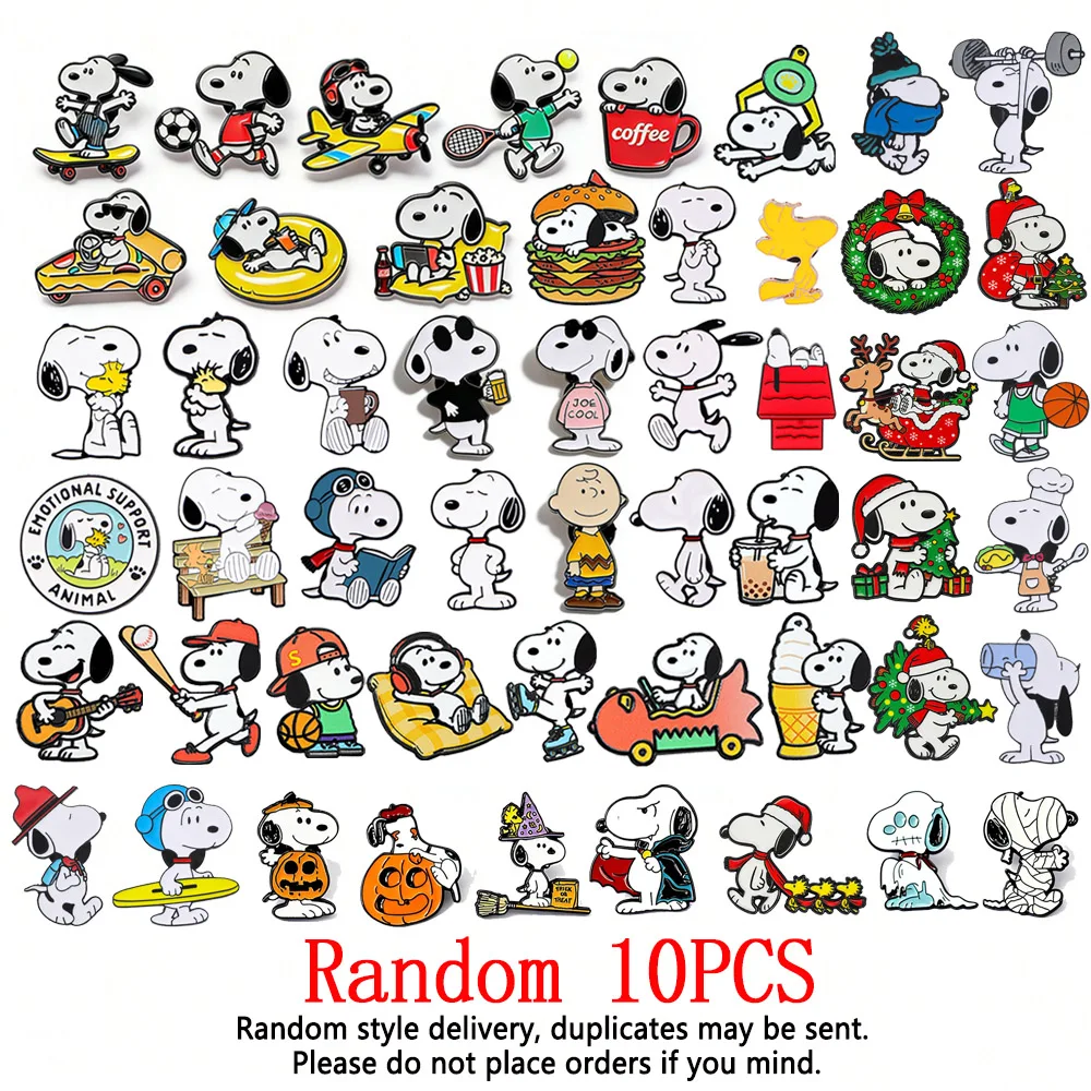 Random 10/15/20/25Pcs Puppy Dog Enamel Pins Set Cartoon Metal Lapel Brooches, Decorative Pins for Backpack Jacket Hat