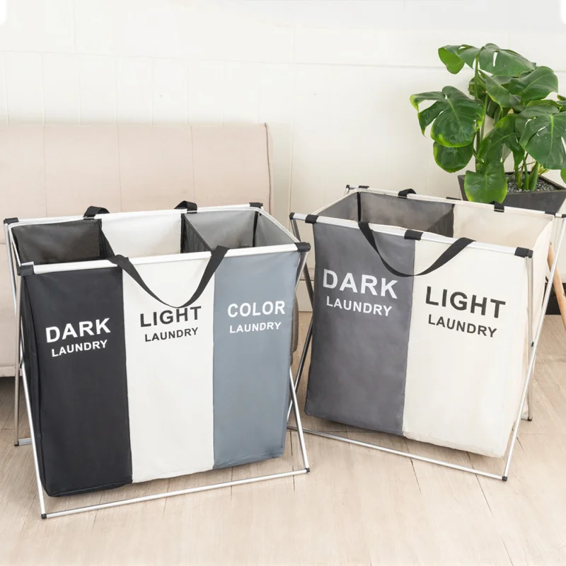 Simple Fashion Home Oxford cloth portable storage basket foldable moisture-proof compartment laundry basket