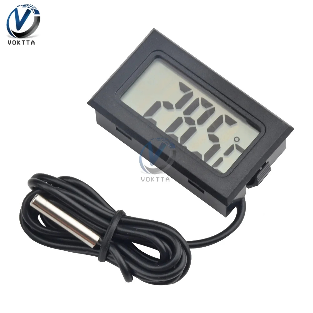 미니 LCD 디지털 온도계, 실내 편리한 NTC 프로브 온도 센서,-20 ℃ ~ 110 ℃ 온도 테스터 감지기, 1 ~ 5 개