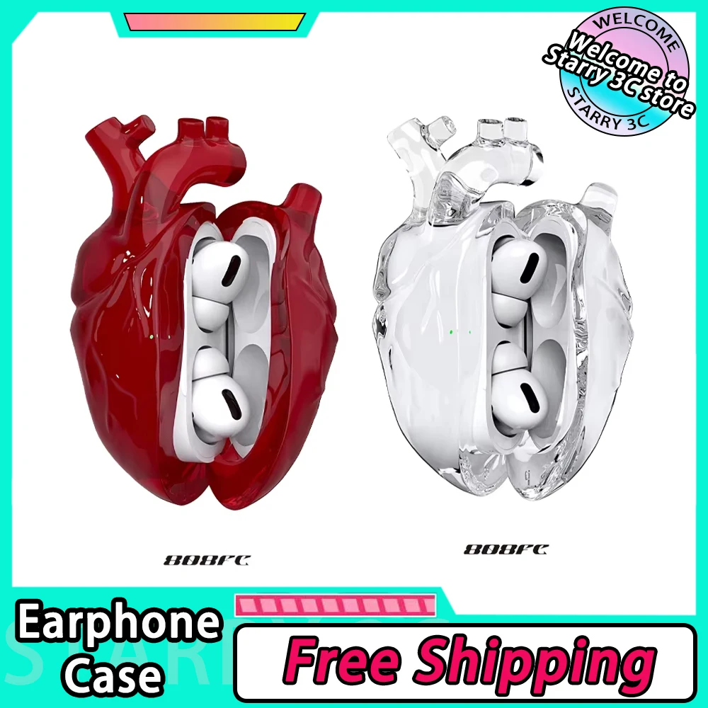 808FC Heart Earphone Case 808 fc Headphone Cases air pods pro2 Hearing Earphone Case Customize For Airpod3 Pro/Pro2 Phone Gifts