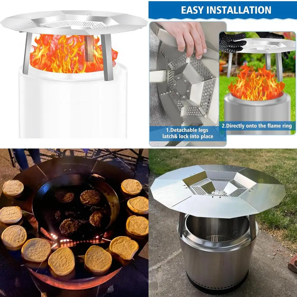 

15-секционная нагревательная плита с 3 съемными ножками, из нержавеющей стали 304, портативное приспособление для приготовления пищи на открытом воздухе