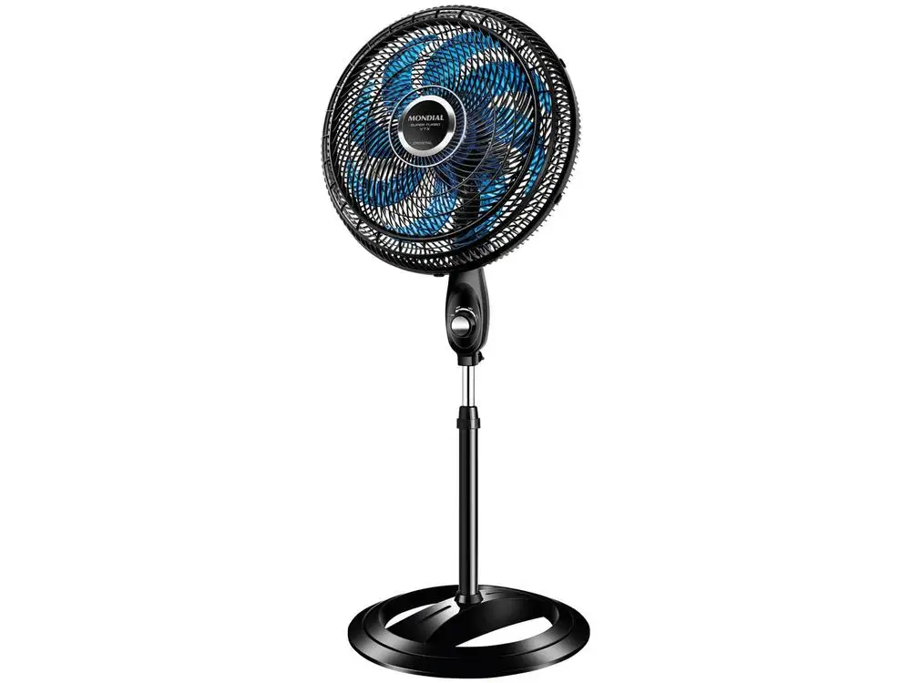 Ventilador de Coluna Mondial Super Turbo VTX-40C-Crystal 40cm 8 Pás 3 Velocidades Preto - 110V