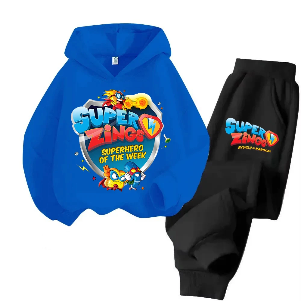 

Superthings Children Hoodies SuperZings Sweatshirt Cartoon Trucksuit Kids Sports Shirt with Cartoon Print Pullover Pant 2 pieces