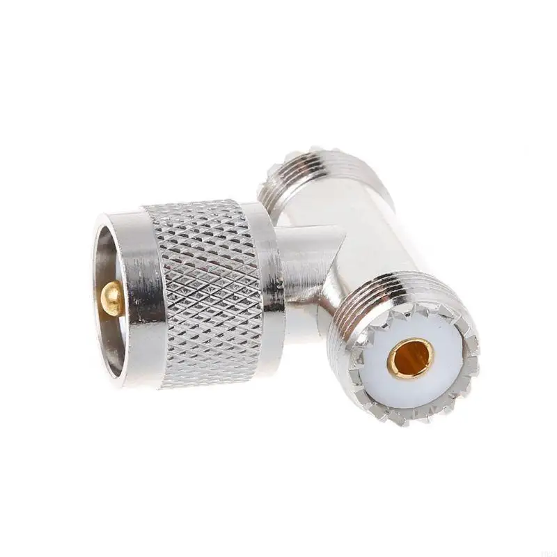 193A for T UHF Male PL259 To 2 UHF Female SO239 Triple RF Connector 3-way Coaxi