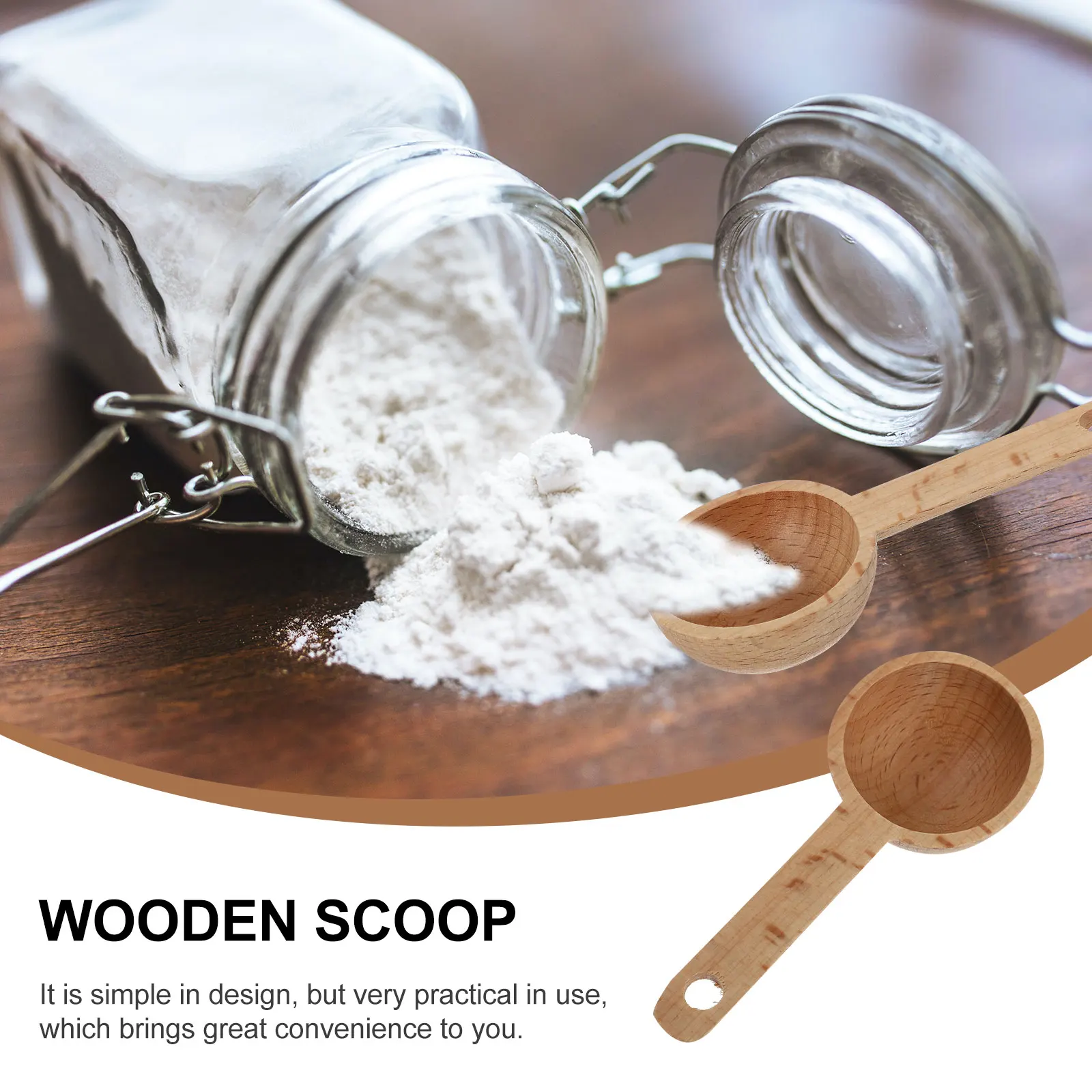 

Beech Wood Scoop Coffee Spoon Grain Extractor No Cracks Smooth Surface Long Lasting Kitchen Tool For Home Restaurant Use