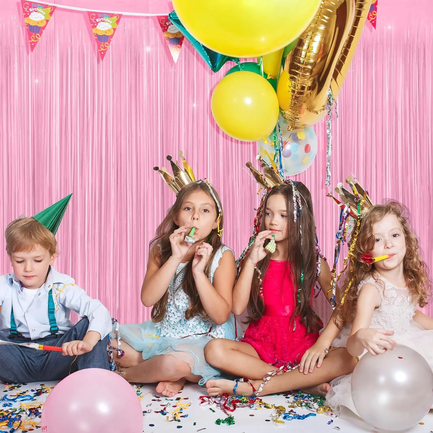 2 * 1M كارون قوس قزح حفلة عيد ميلاد الزفاف المشاركة حائط الخلفية الديكور التصوير الدعائم