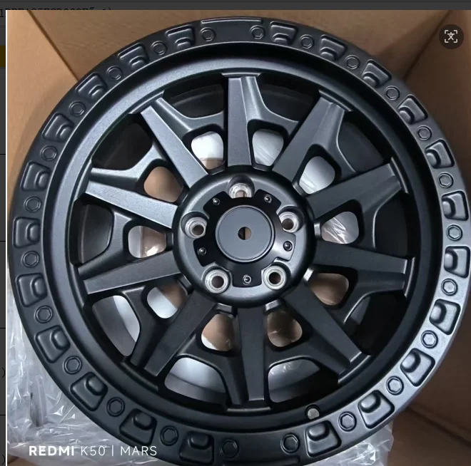 17 Inch Beadlock Off Road Alloy Wheels Matte Black/Gunmetal/Bronze Multi Spoke Heavy Duty 4x4 Pickup SUV Multiple PCD Rims