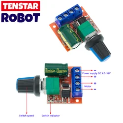 5A 90W PWM 12V DC Motor Speed Controller Module DC-DC 4.5V-35V Adjustable Speed Regulator Control Governor Switch 24V