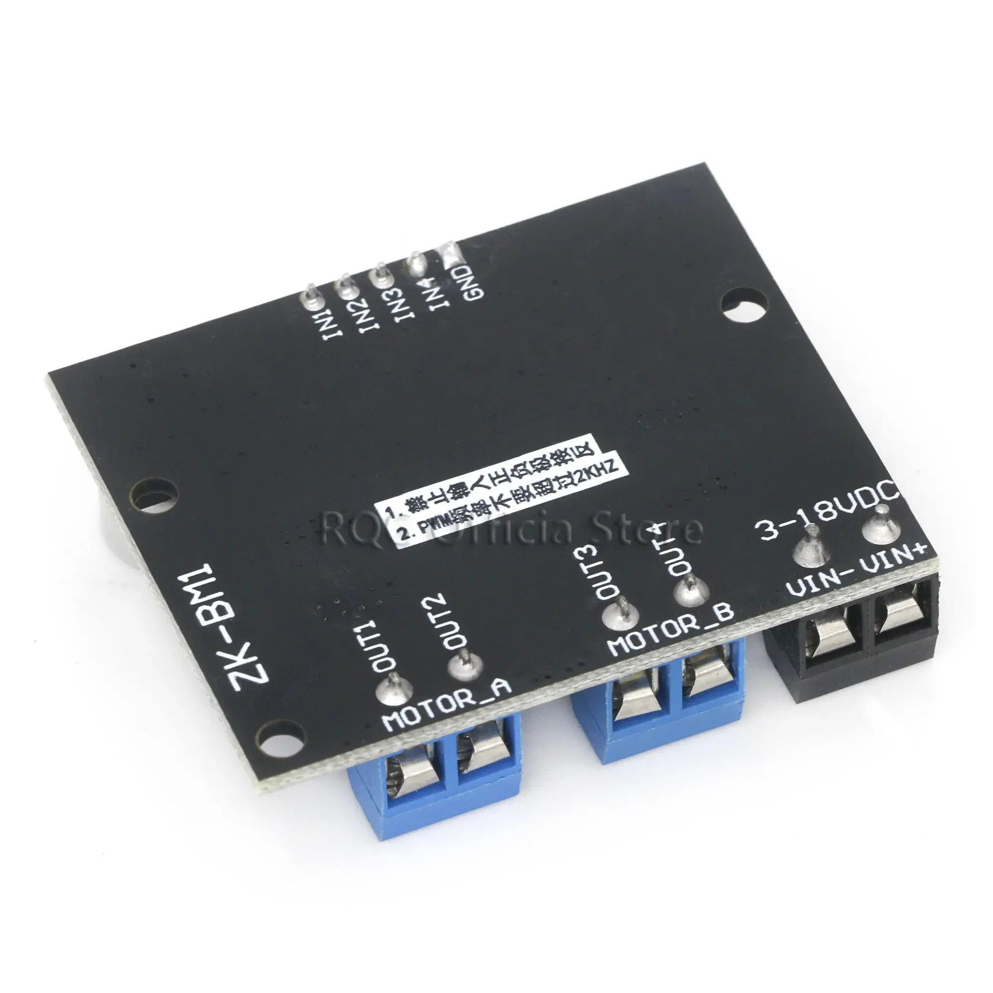 10A dual DC motor drive module forward and reverse PWM speed regulation dimming 3-18v low voltage high current