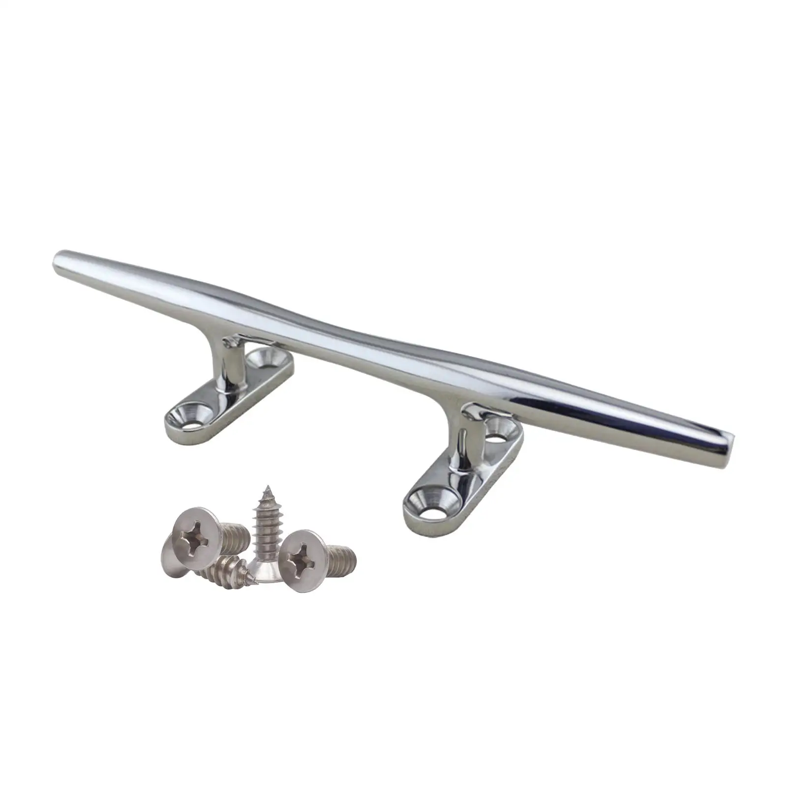 6xBoat Dock Cleat Durable Professional พร้อมสกรูติดตั้ง 4 ตัว เกรดสำหรับงานทางทะเล ขนาด 4 นิ้ว