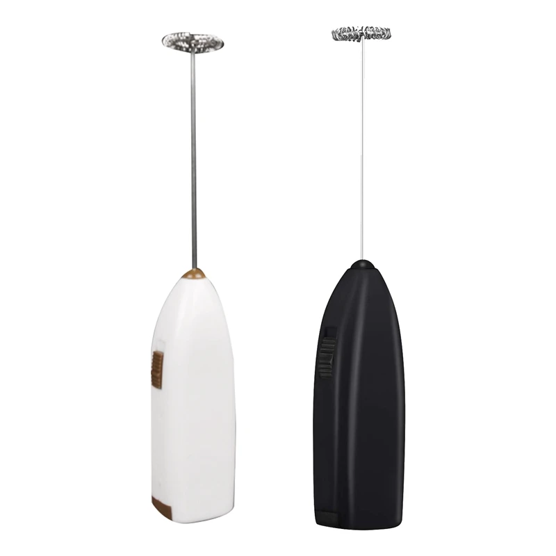 

2 Pcs Handheld Milk Frother Mini Electric Drink Mixer With Stainless Steel Whisk For Drink,Hot Chocolate,Coffee,Milk