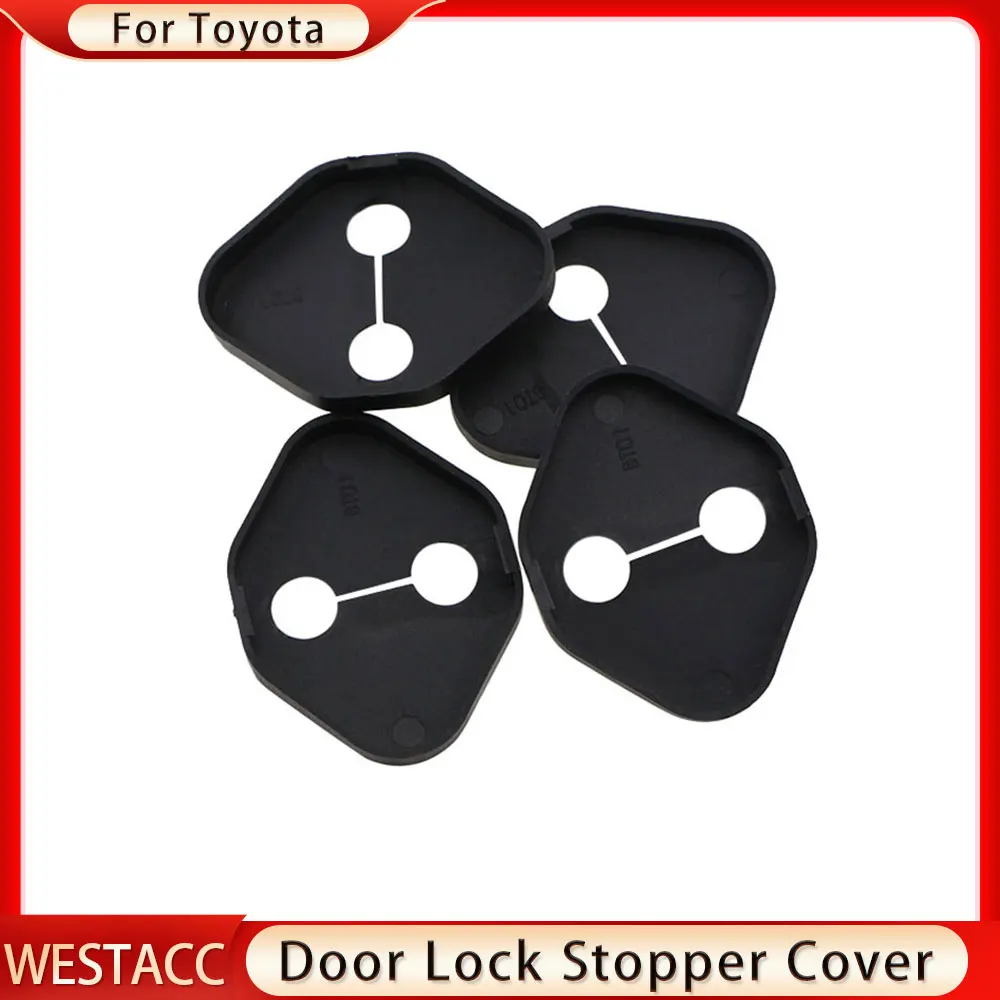 4Pcs ABS Car Door Lock Cover Door Stopper Cover for Toyota Camry 2008-2013 Corolla 2008-2013 RAV4 RAV 4 2013-2018 Accessories