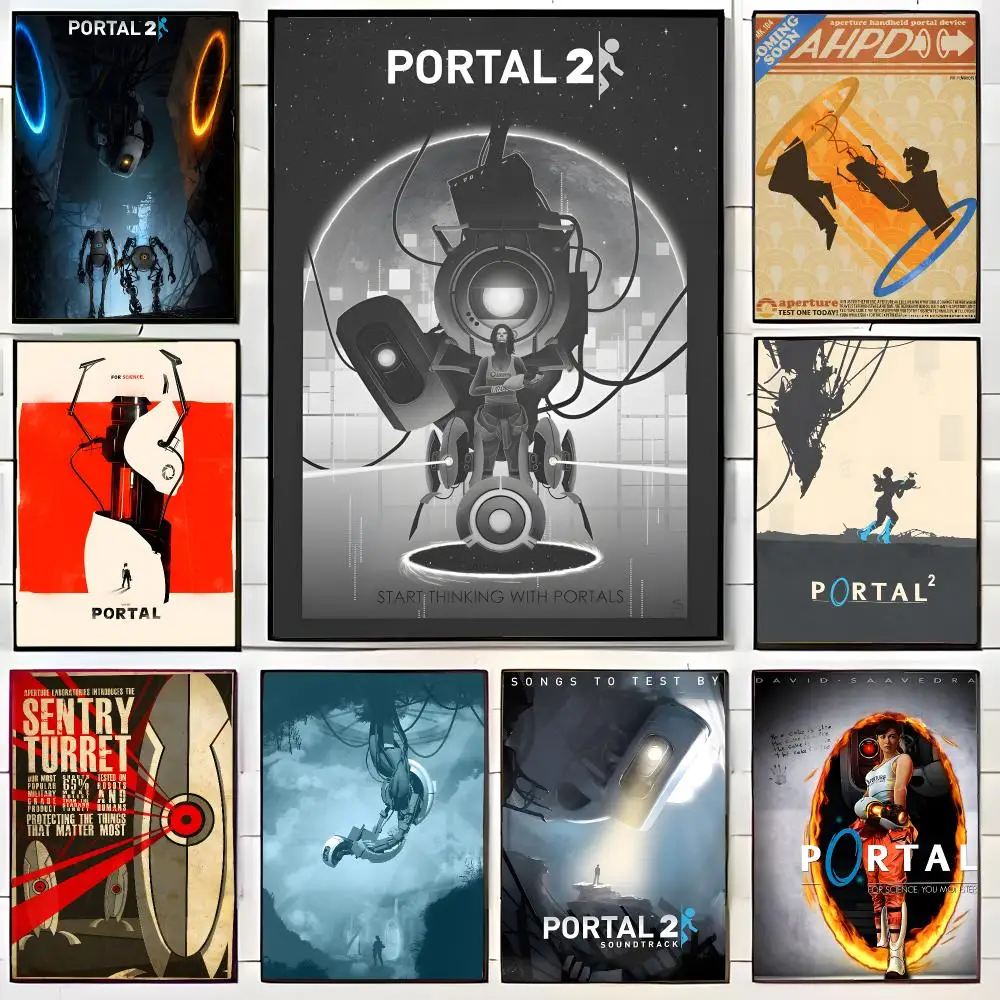Sci-fi Game P-Portal Poster Wall Art Print Decorative Mural Home Decor Gift Unframed