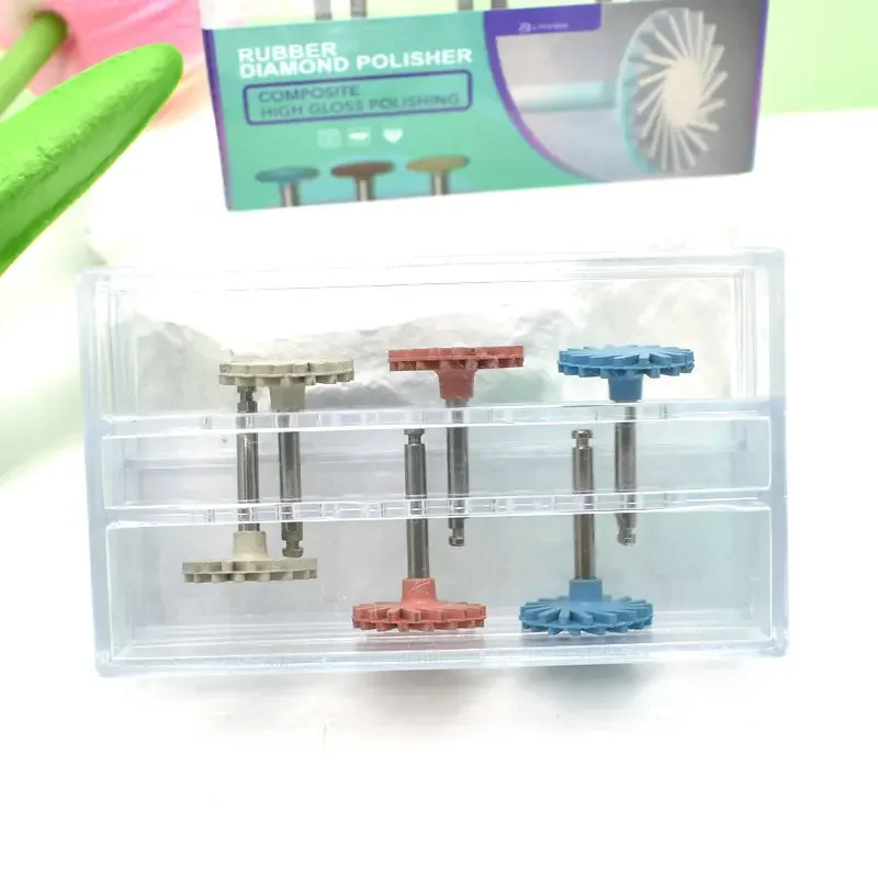 

Dental Rubber Prophy Wheel Polishing Kits Dental Material Instrument Spiral Flex Brush Burs Composite Kits Assort