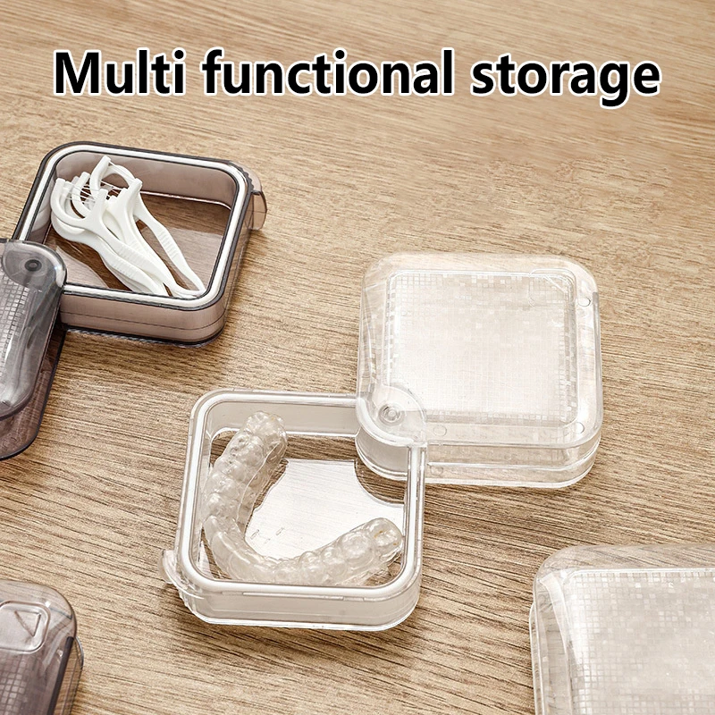 

Multi Functional Oral Care Storage Box Invisible Braces Retainer Dental Floss Case Mouth Guard Denture Storage Aligner Case