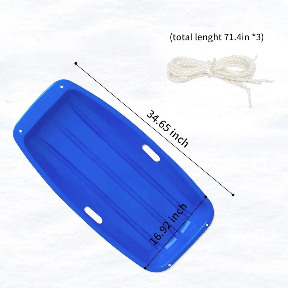 Adult Dual-Rope Plastic Sled for Winter Adventures