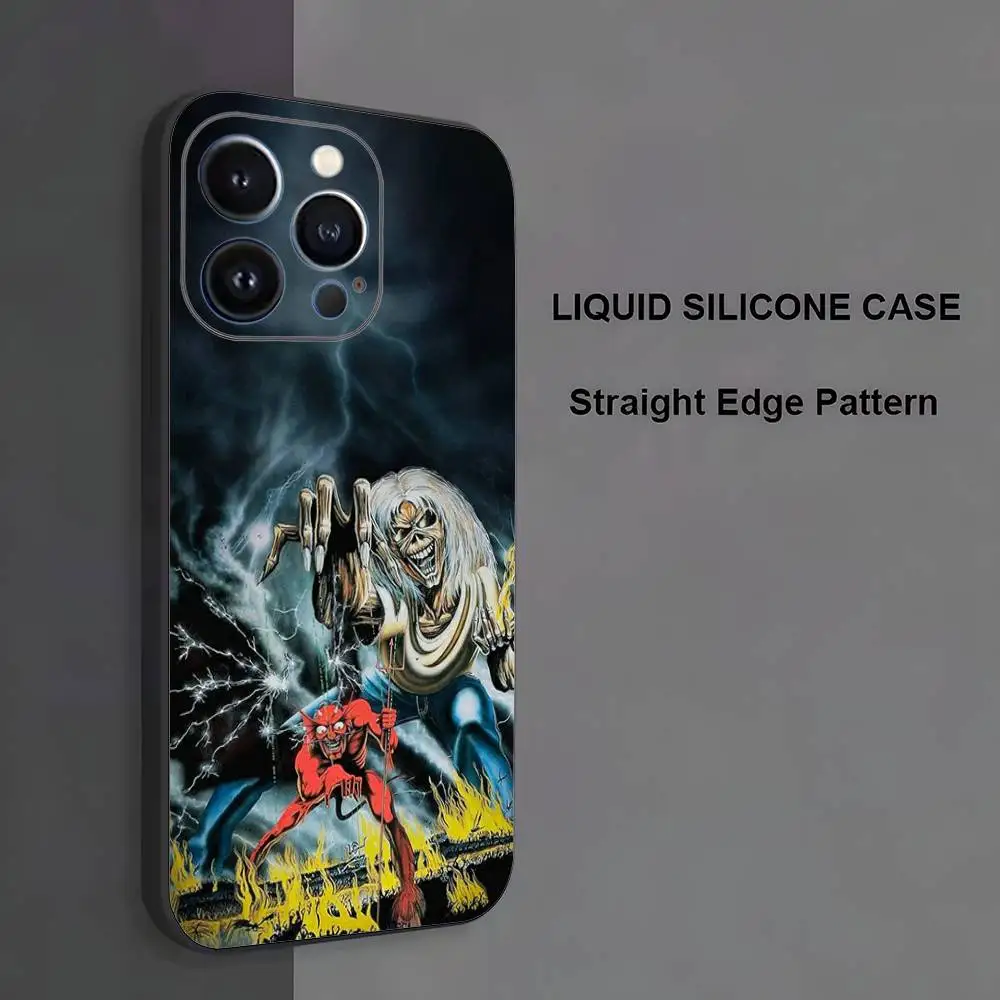 Capa R-Run-To-The-H-Hills-Iron-M-MaidenES para iPhone 17,16,15,14,13,12,11, Pro Max, XS, X, XR, SE, Mini, 8,7, capa preta de silicone macio