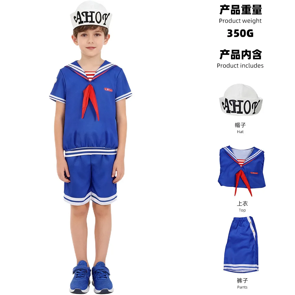 صبي فتاة روبن ستيف هارينجتون تأثيري حلي قميص السراويل قبعة سترة مجموعة هالوين كرنفال حفلة تأثيري حلي