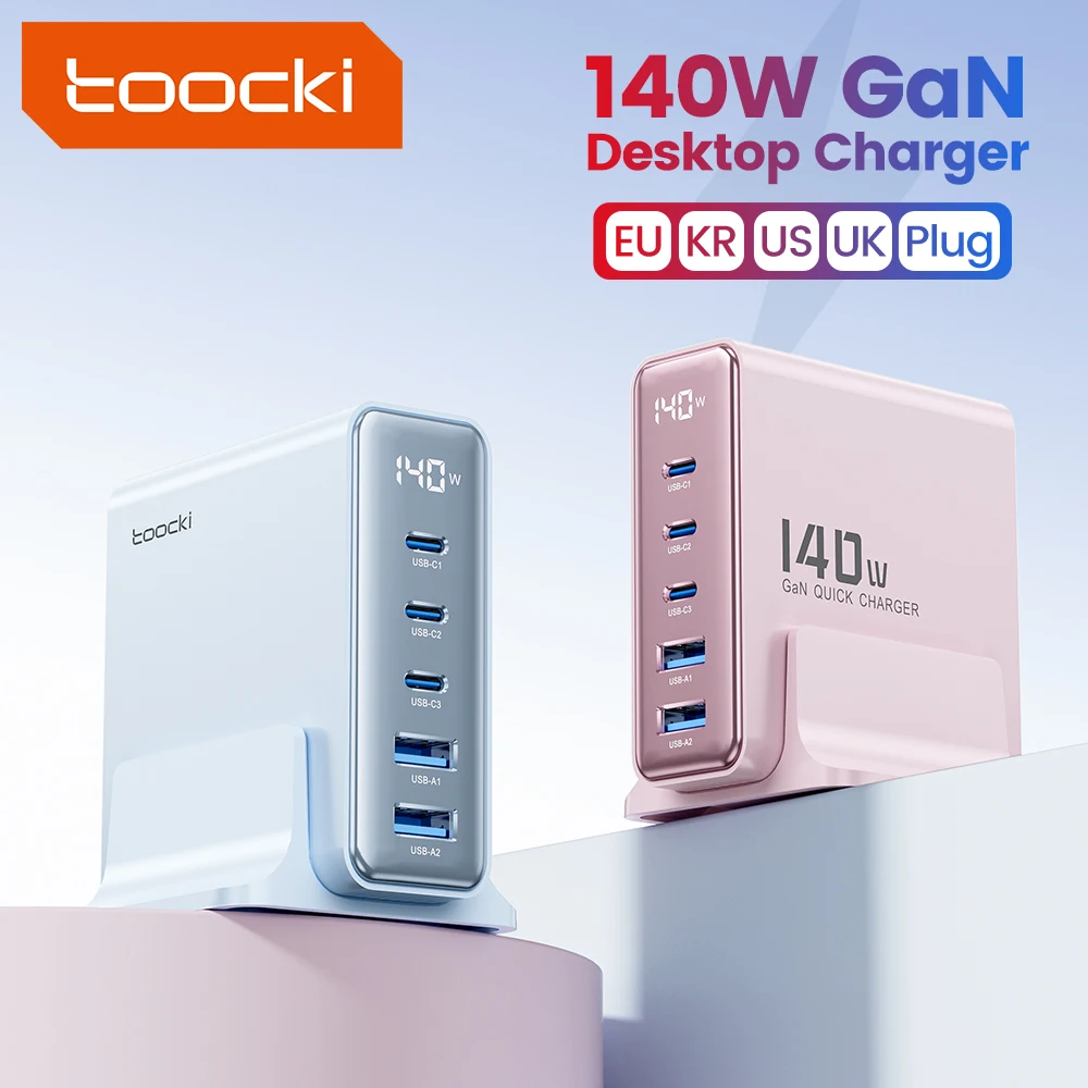 caricatore-usb-da-scrivania-toocki-140w-gan-5in1-con-ricarica-rapida-display-led-per-iphone-17-16-xiaomi-smartphone-laptop