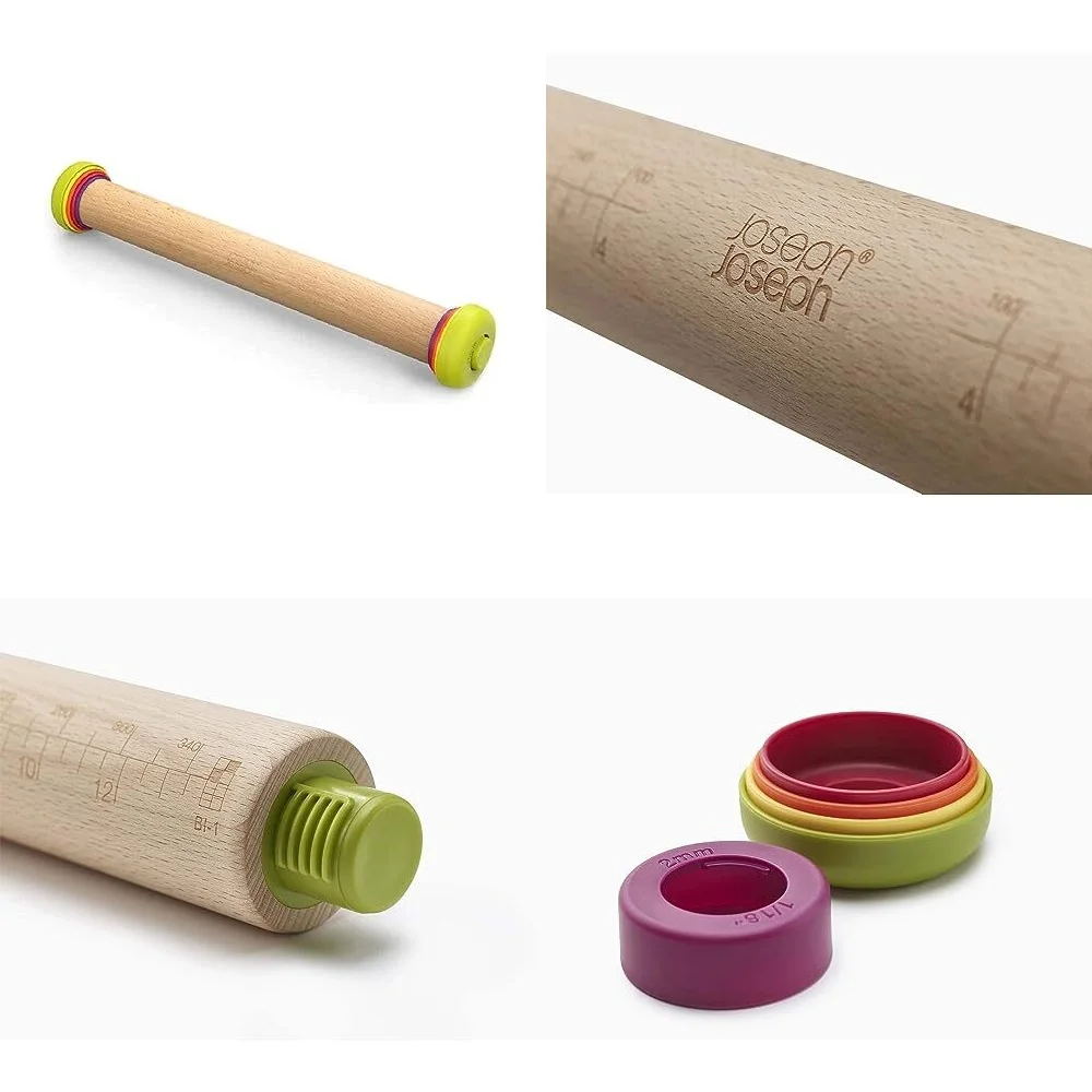 

Adjustable Rolling Pin for Baking Precision Non Stick Multi Color Kitchen Tool Cooking Baking Essential Pastry Rolling Pin Set
