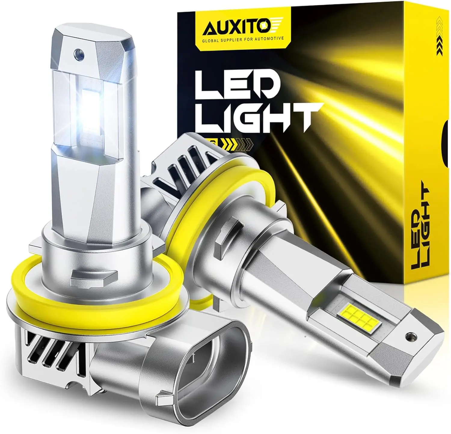 

H11/H8/H9 LED Bulb, 1000% Brighter, Mini Size No Adapter, Quick Install, No Flicker, 99% Compatibility, Pack of 2