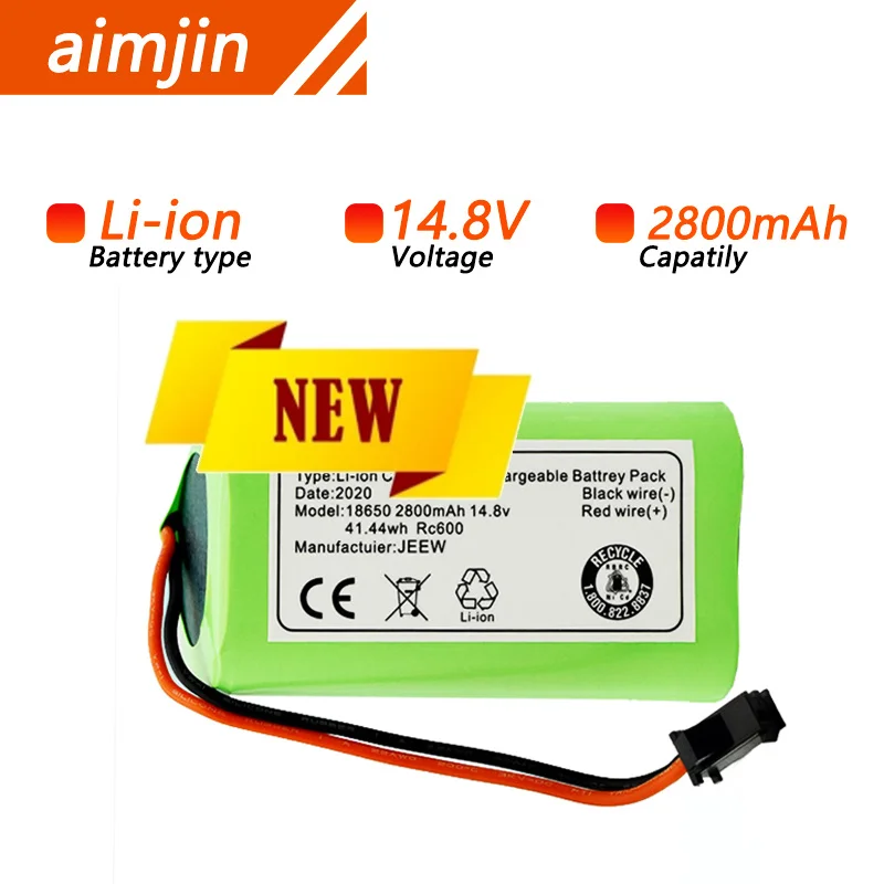 💖14.8V 2800mAh 18650 Battery for Deebot N79S, N79, DN622, Robovac 11, 11S, 11S Max, Conga Excellent 990, IKOHS S15💖